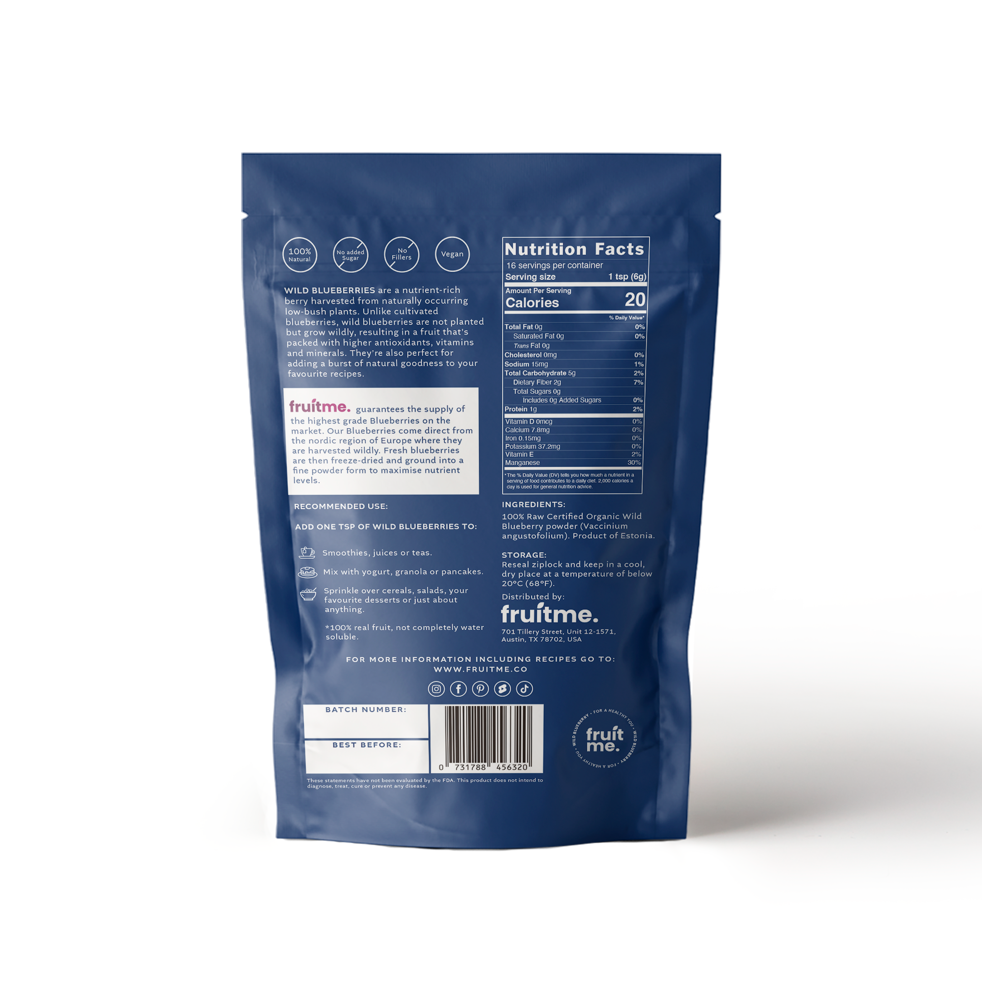 Organic bilberry